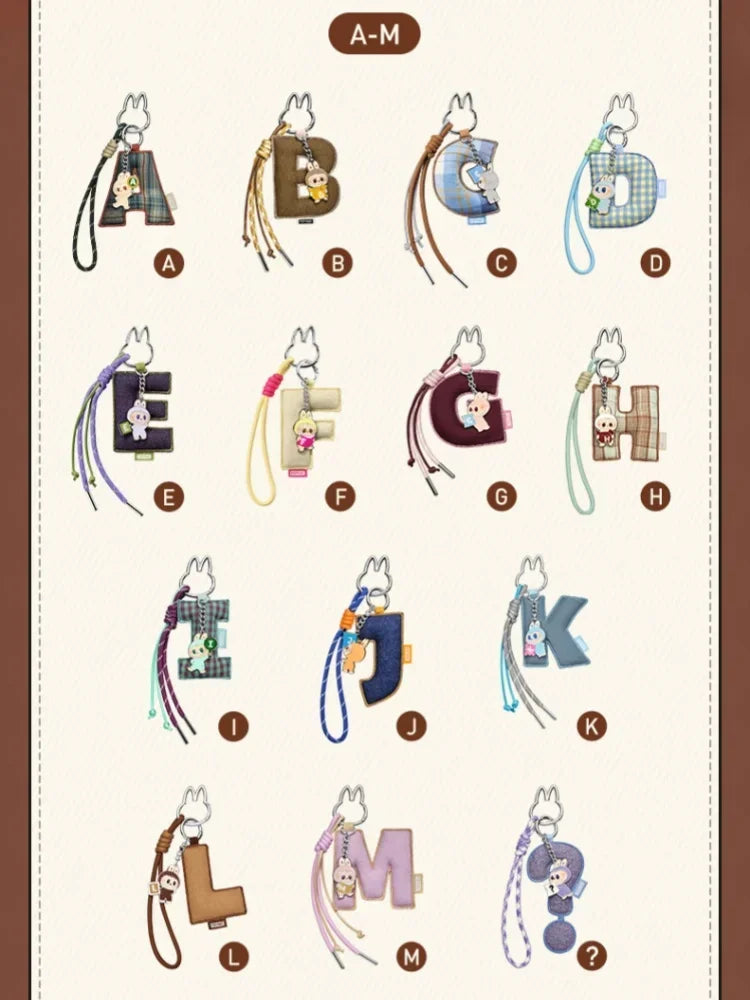 LABUBU - PIN FOR LOVE Series Letter Pendant A-Z Blind Box